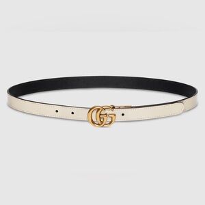 GUCCI GG Marmont reversible thin belt

Box, Dust bag, Receipt & both belt loops